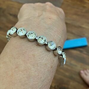 TOUCHSTONE Crystal white ice bracelet. New in box. Crystal rhodium plating